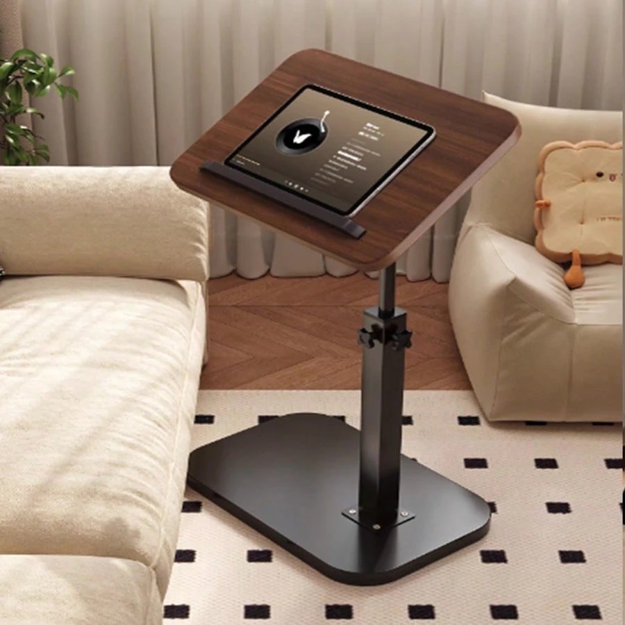 Modern Rotatable Sofa Armrest Tray Table Adjustable Space Saving Couch Snack TV