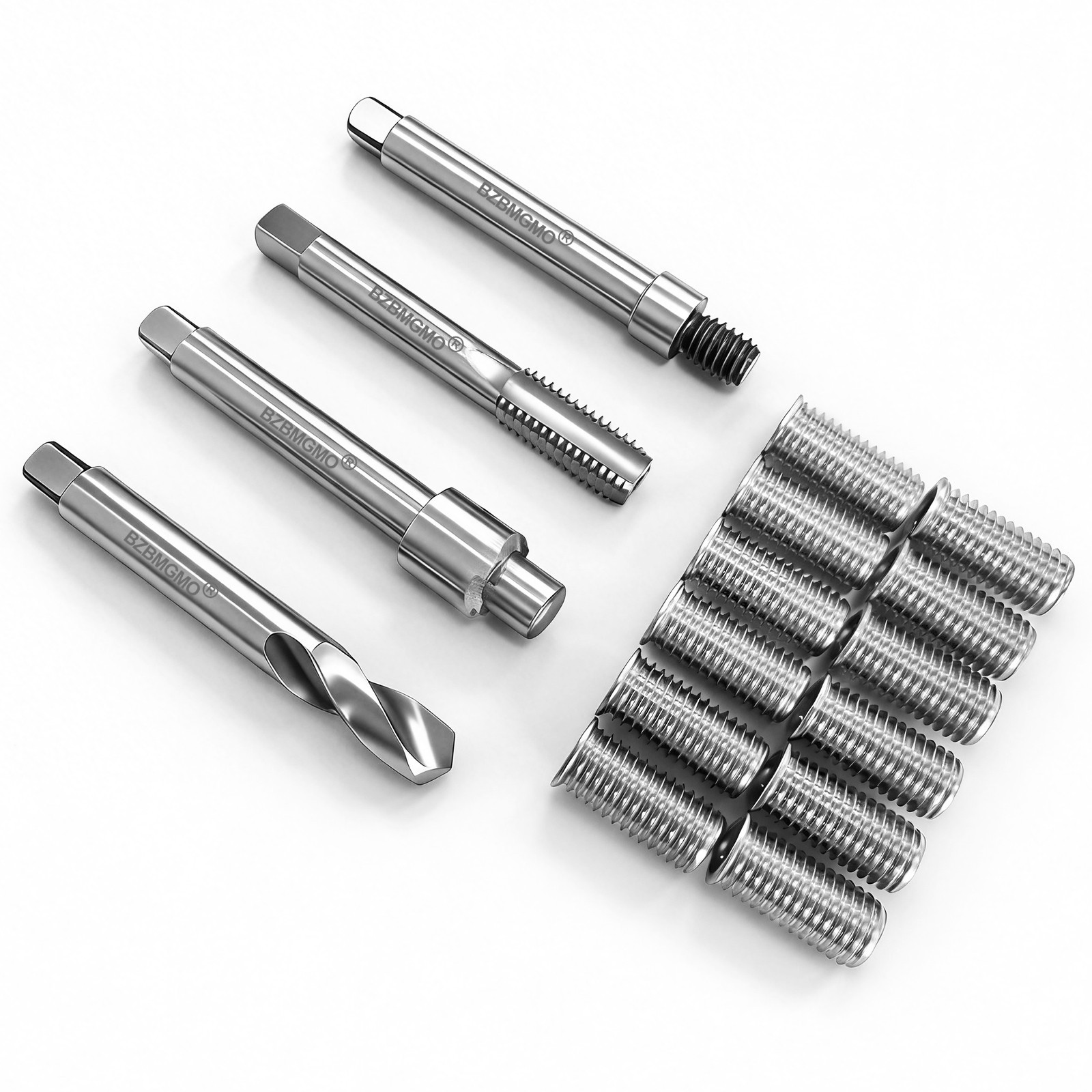 BZBMGMO M11x2 Thread Repair Kit, 12 Stainless Inserts(30mm), HSS Tools