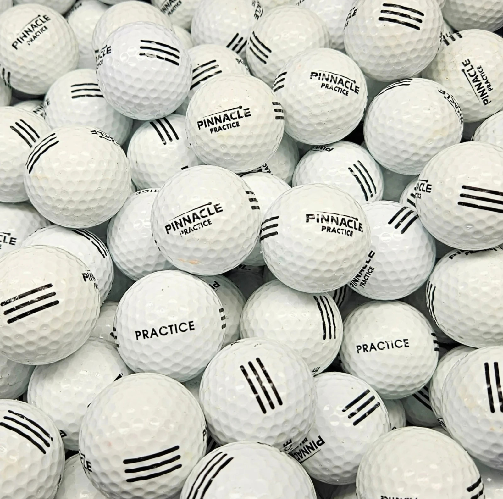 250 Used White Pinnacle Practice Golf Balls Bulk Lot Range Balls All Conditions