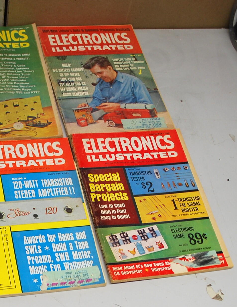 Rare Electronics Illustrated Magazine 10 Issues 1958-1964 Ships Worldwide