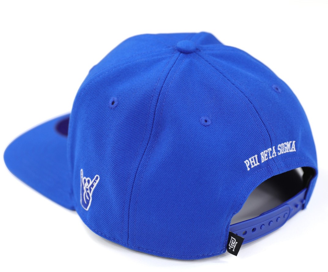 Big Boy Phi Beta/Β Sigma Divine 9 S144 Letter Snapback Cap [Royal Blue -...