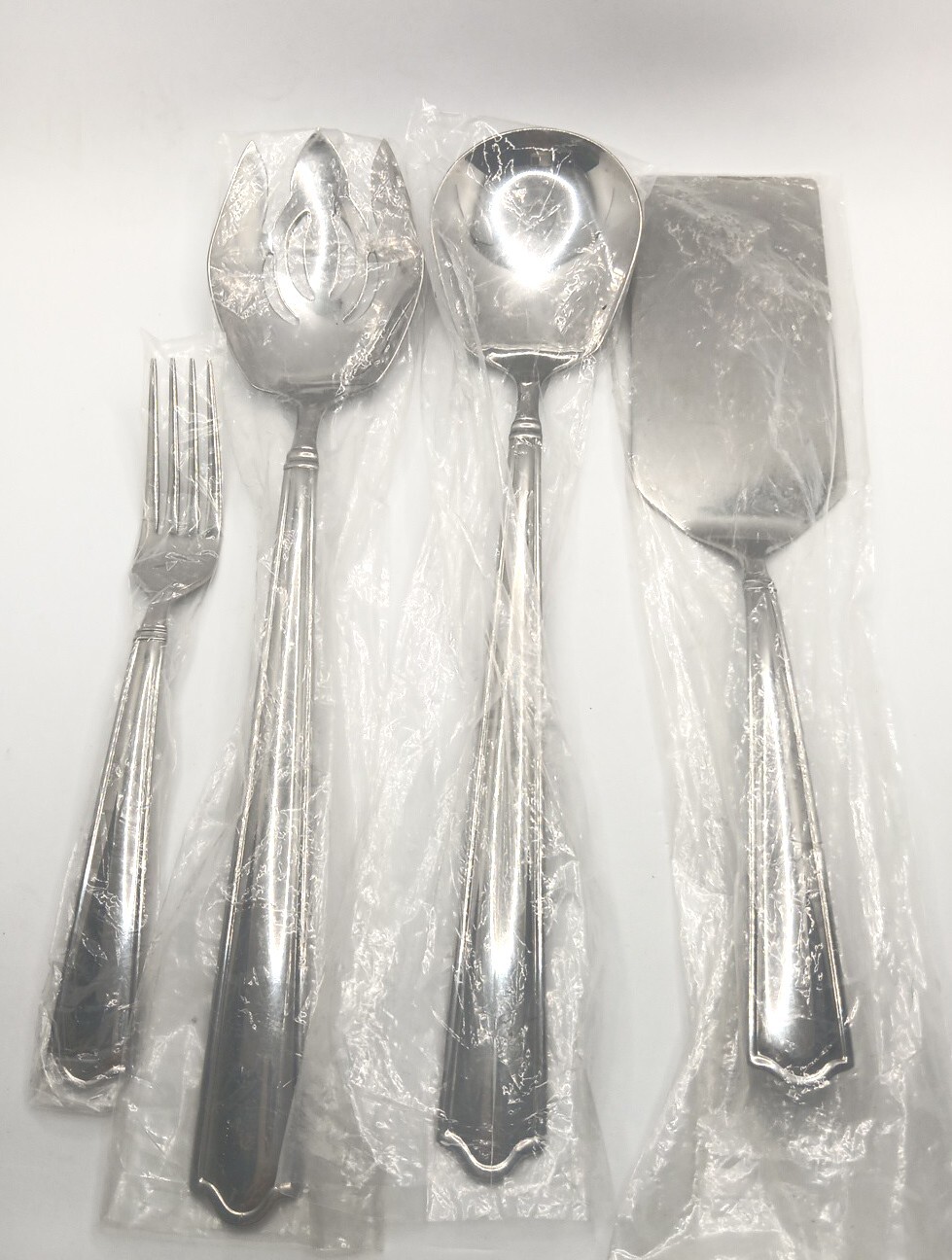 Reed & Barton Big 4 Piece Serving Hostess Set Stainless Flatware