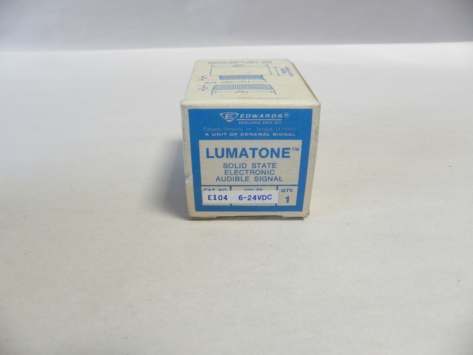 NOS Edwards Lumatone E104 Solid State Electronic Audible Signal Alarm (A5)