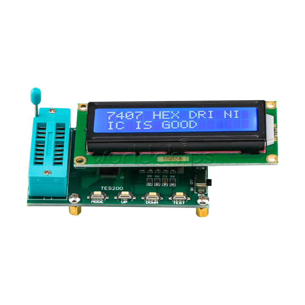 TES200 IC Tester LED Digital Meter 74 40 45 Series lC Logic Gate Tester DC7-12 V