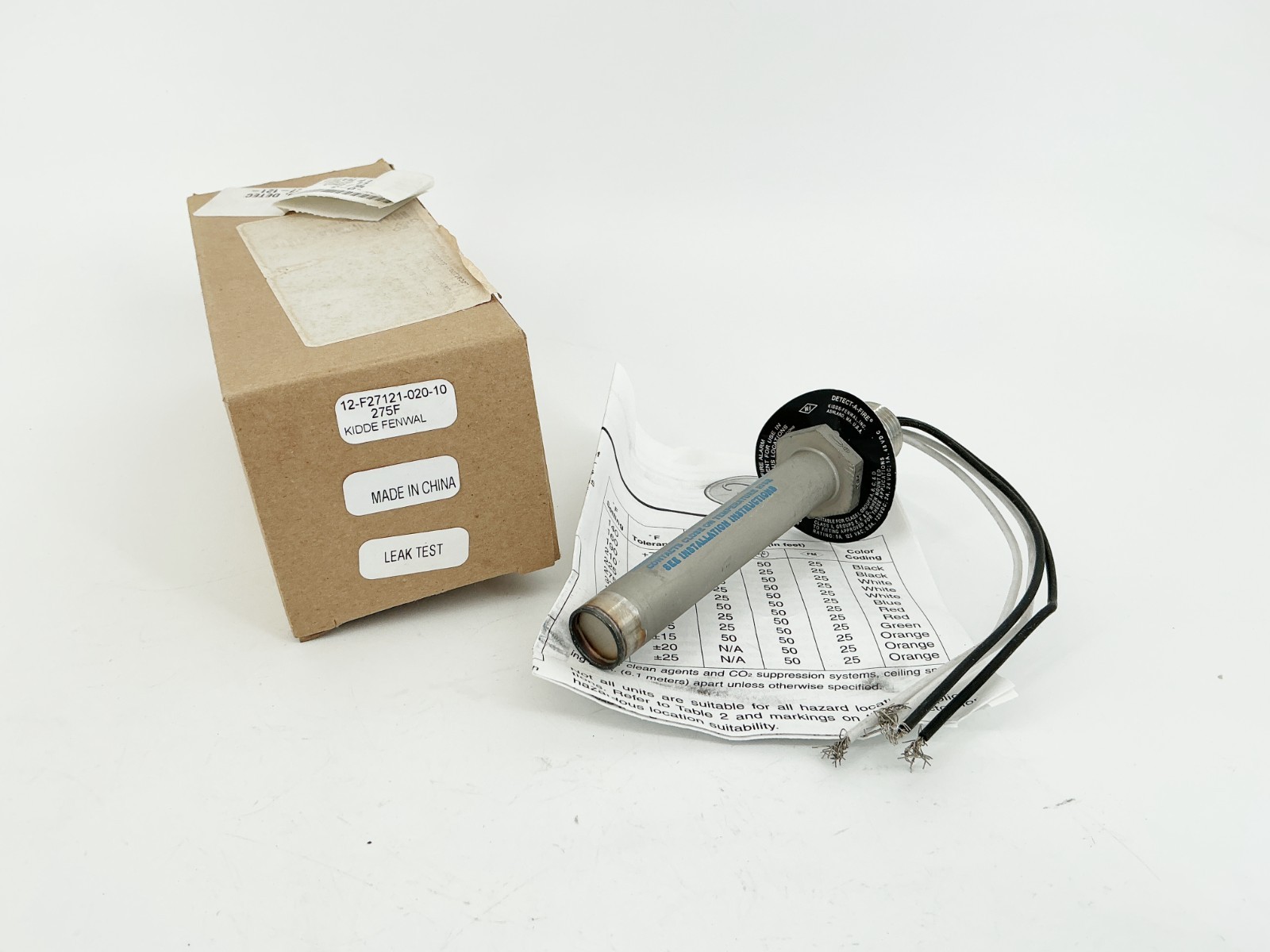 New Kidde Fenwal 12-F27121-020-10 Detect-A-Fire Sensor 275F SS Head