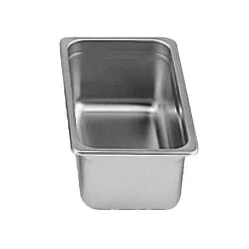 Thunder Group STPA3134 1/3 Size 24 Gauge Stainless Steel Steam Pan - 4" Deep