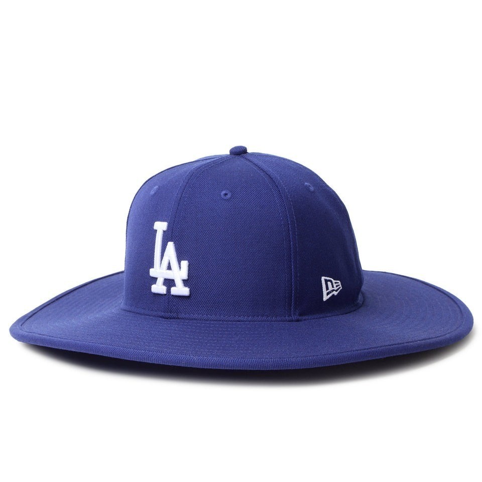 New Era Fitted Long Brim Hat MLB Los Angeles Dodgers Dark Royal Unisex 14667674