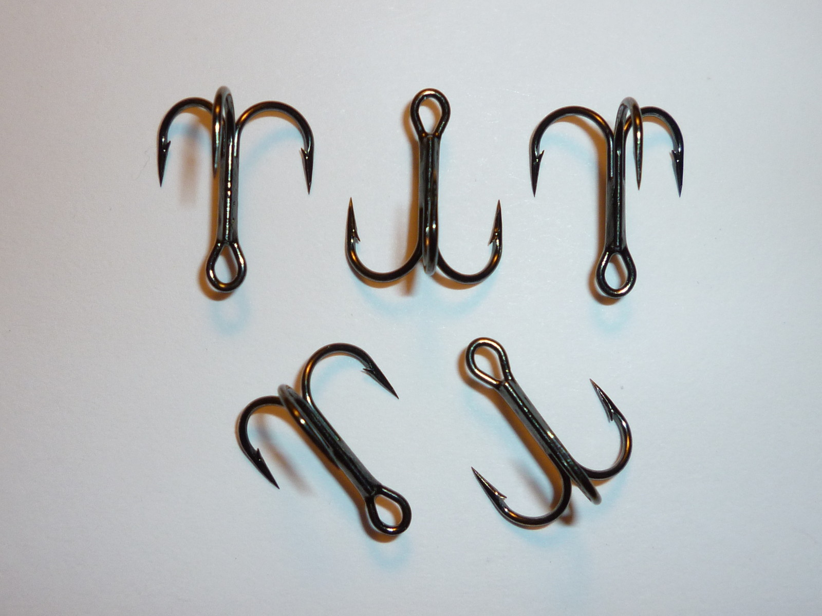 (100) VMC REGULAR-SHANK 1X TREBLE HOOKS (SIZE 8) BLACK (9650BN) BULK 9650