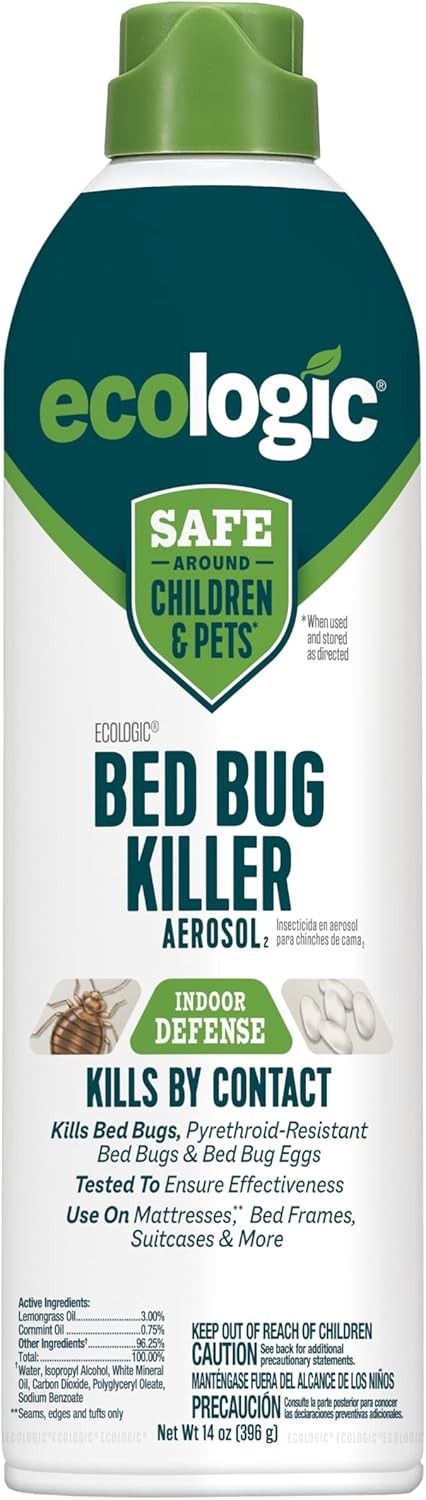 Ecologic Bed Bug Killer, Kills Bed Bugs & Bed Bug Eggs, Use on Mattresses, Bed F