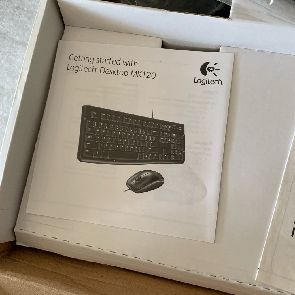 Logitech Desktop MK120 Keyboard & Mouse New-Open Box