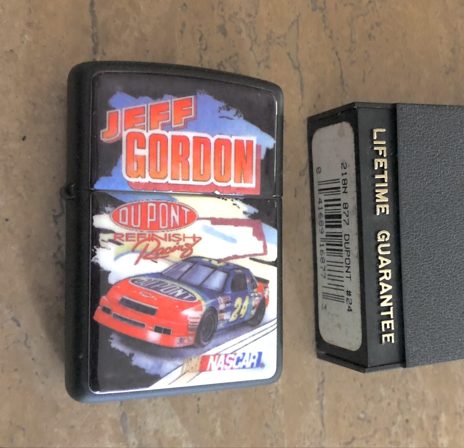 MIB Sealed Zippo NASCAR Cigarette Lighter:  #24 Jeff Gordon Dupont Dated 1995