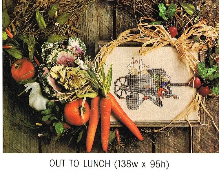 OUT TO LUNCH  CROSS STITCH PATTERN  ONLY  -  TL  AUA