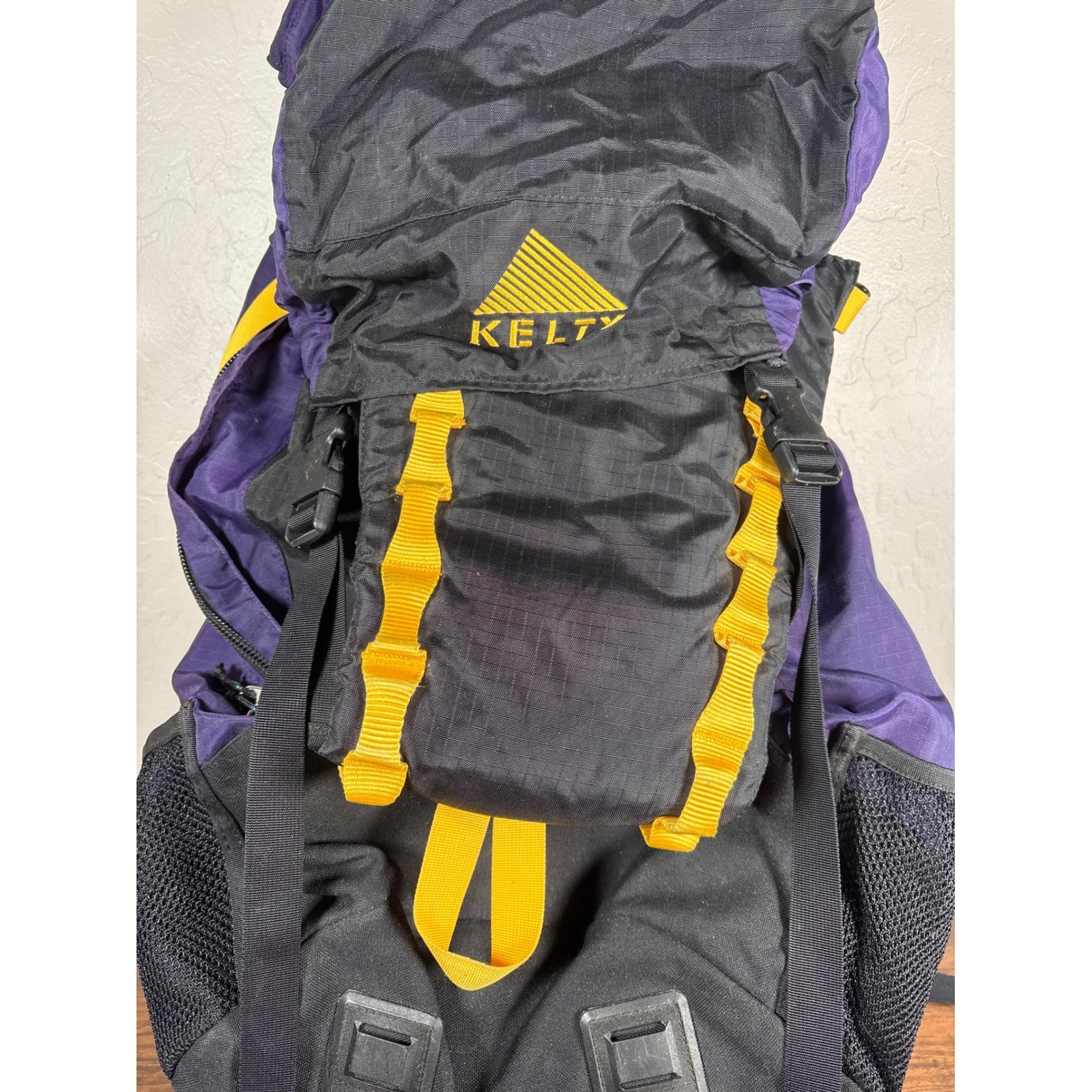 Vintage Kelty Tornado Internal Frame Backpack Purple Black Yellow Hiking Pack