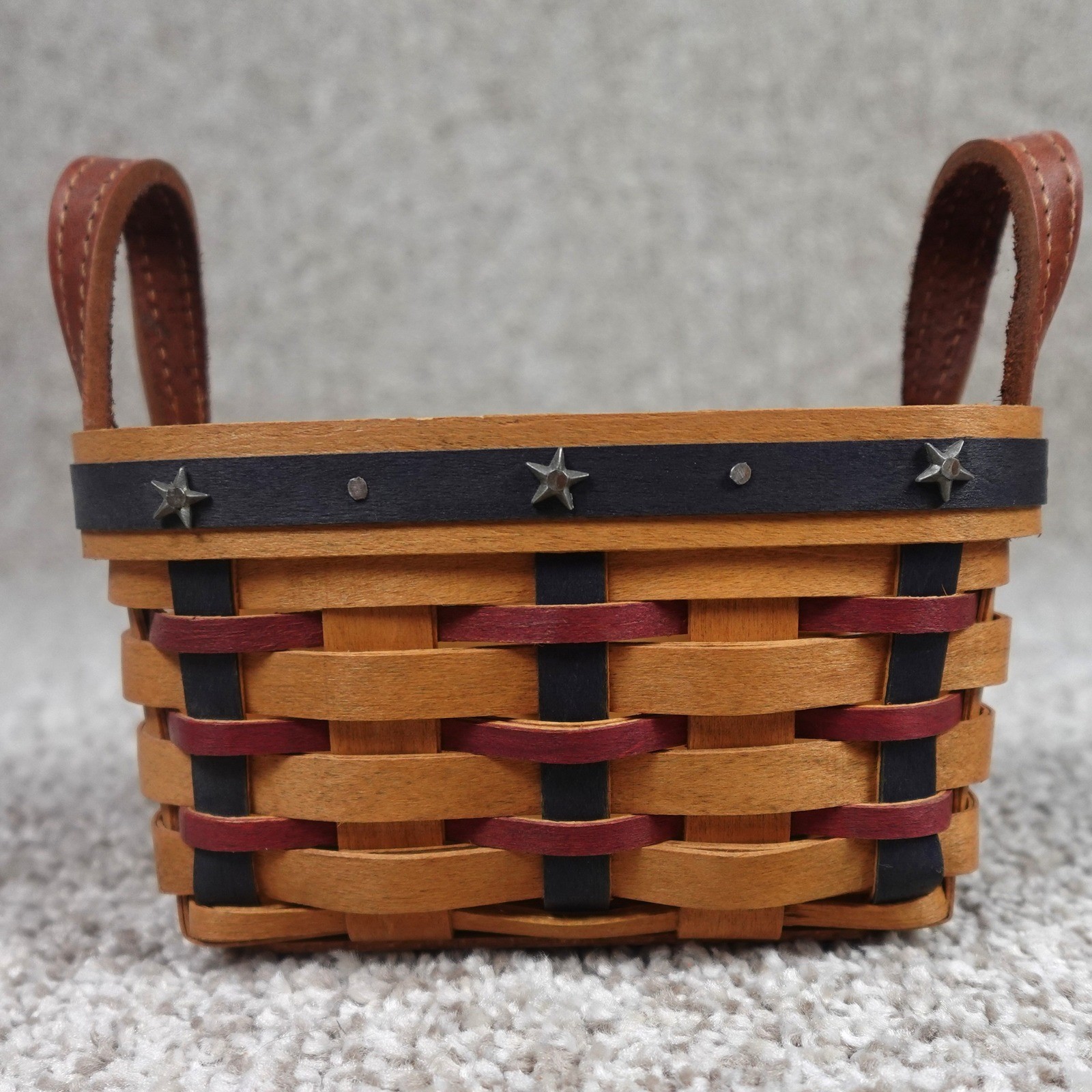 Longaberger 2003 Proudly American Salt and Pepper Basket Collectors Club Star
