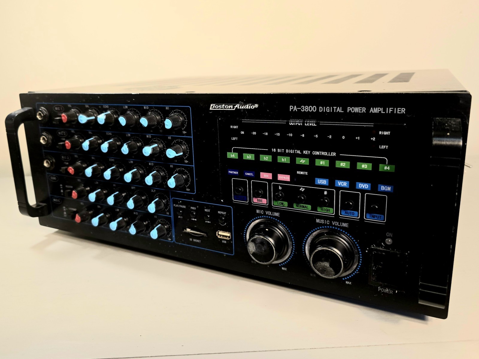 Boston Audio PA-3800 Digital Power Amplifier Karaoke BNA System **TESTED**