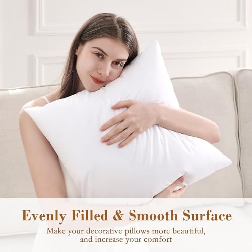 xPillow Inserts Pack Down Alternative Square Form Sham Stuffer, 22x22 Inch 2