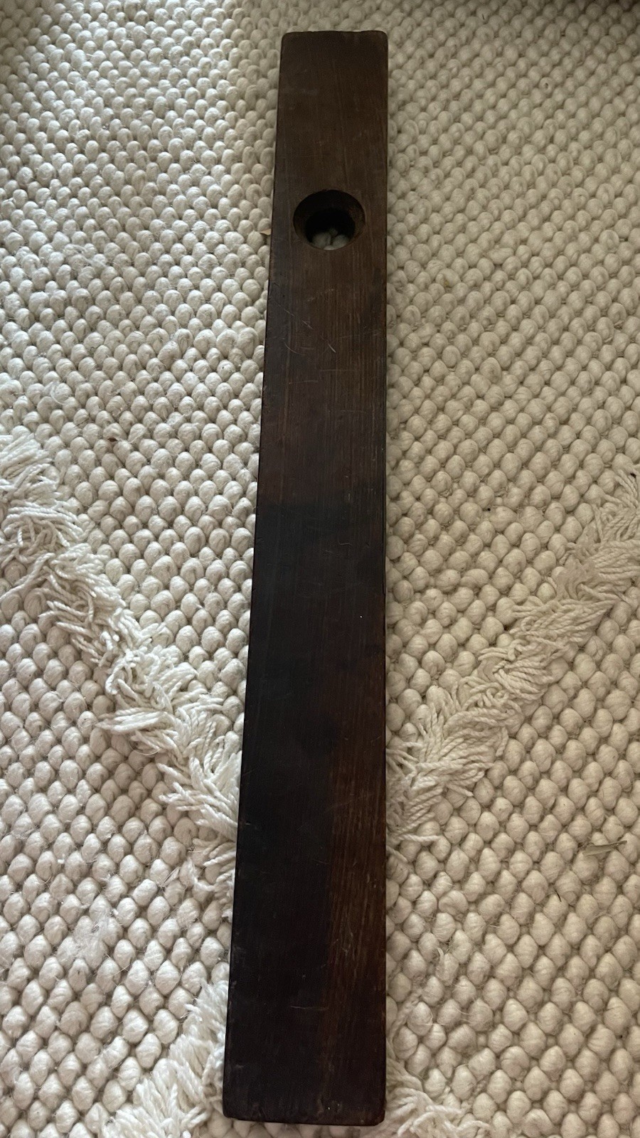 Vintage Wood & Metal Box Beam Spirit Level w/ Bubble Vial Marked "ST DAVIS"