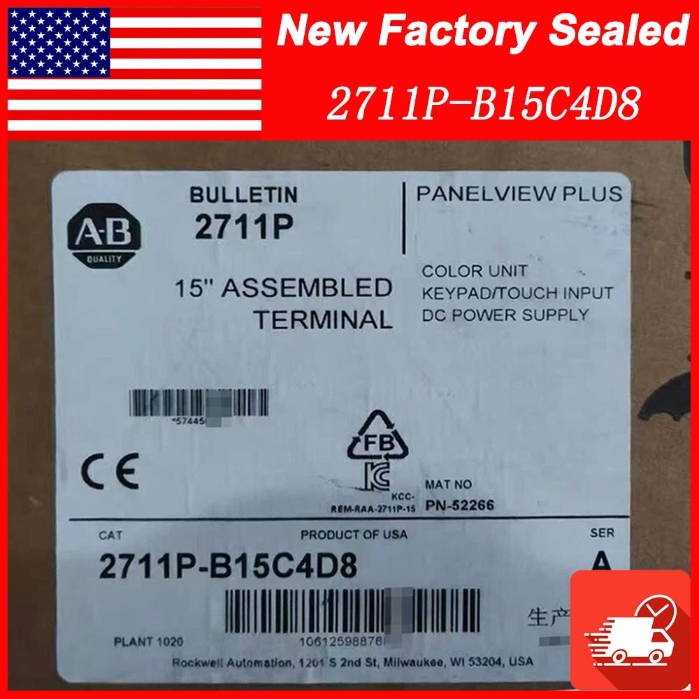 New AB 2711P-B15C4D8 Free Shipping New in Box New Factory Sealed PLC