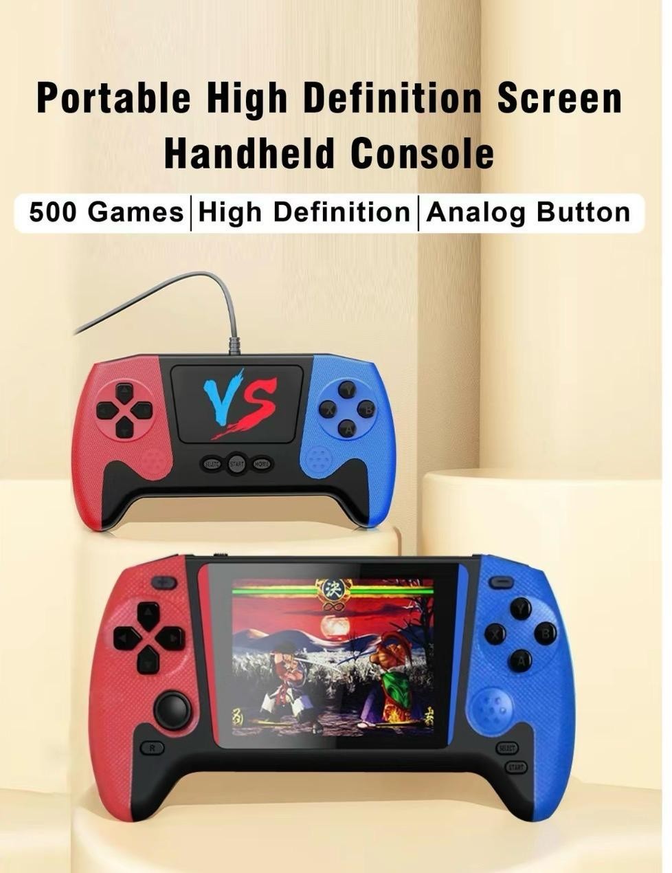Handheld Double Player Game Console With 500games,3.5inch Screen, Classic Retro
