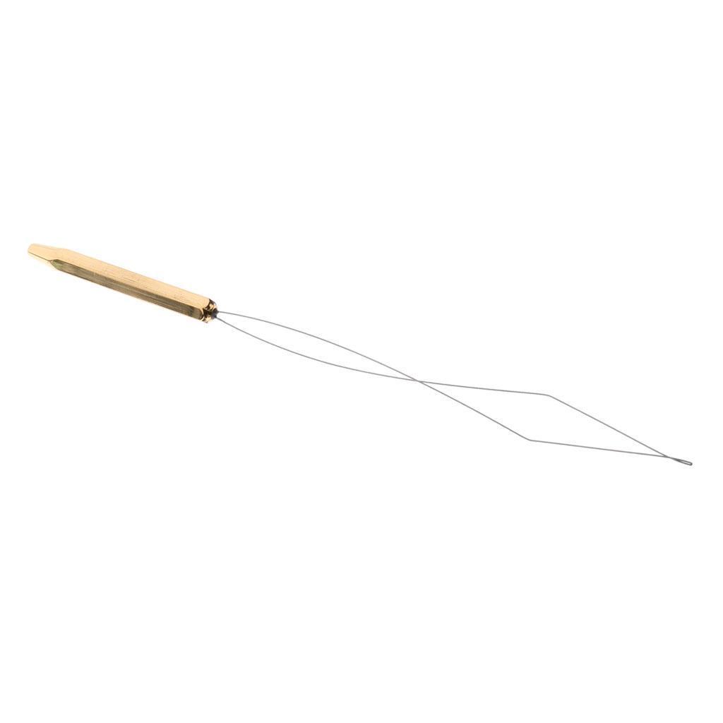 BOBBIN THREADER ( BRASS HANDLE - FLY TYING TOOL )