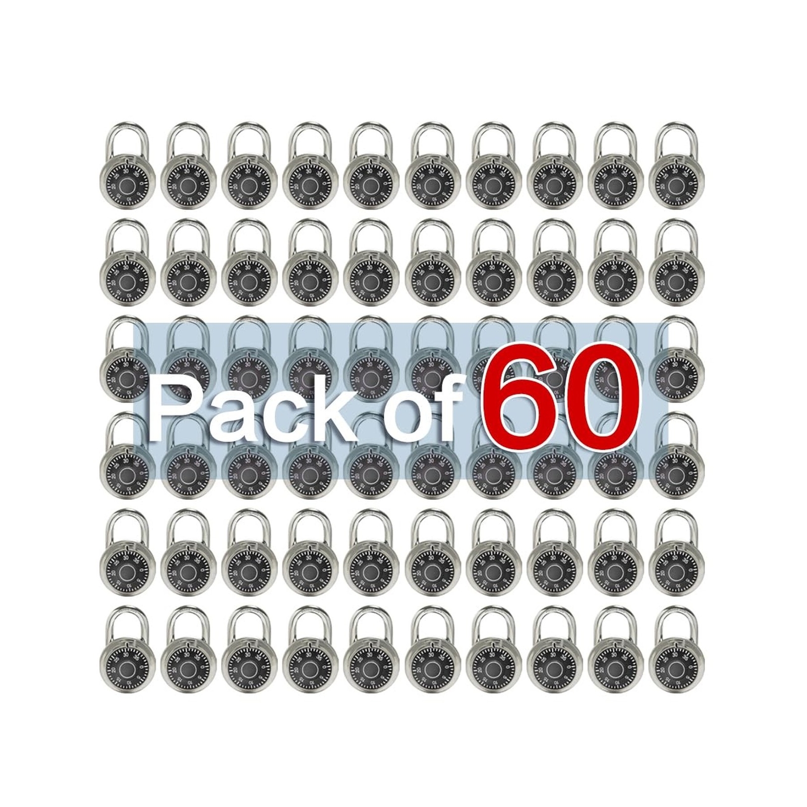 Lock Standard Dial Combination Lock, 2 inch. Wide, with Different Combination...