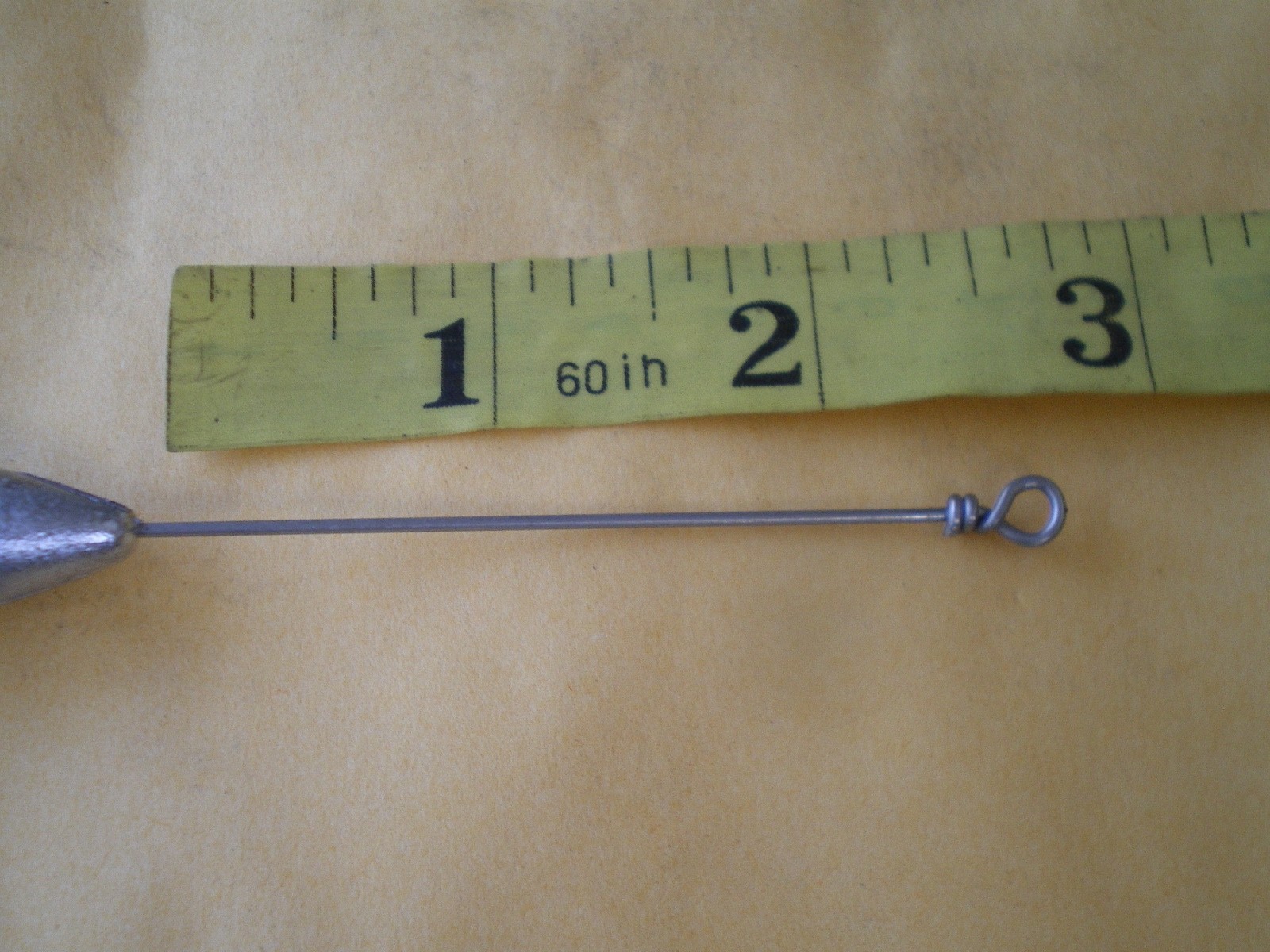 15 PCS. STRAIGHT DOWN BOTTOM BOUNCER SINKER 2, OZ. S.S. WIRE .045 X 8"