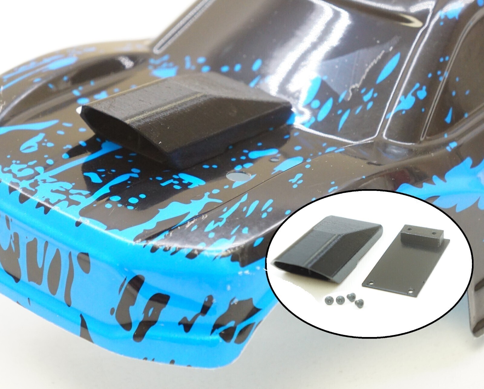 Functional Air Scoop Hood Intake Blower for Arrma Vorteks 3s BLX Basher