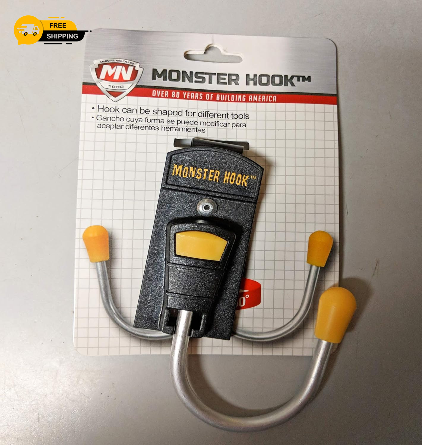 McGuire-Nicholas 93333 Single Monster Hook, Yellow, Black