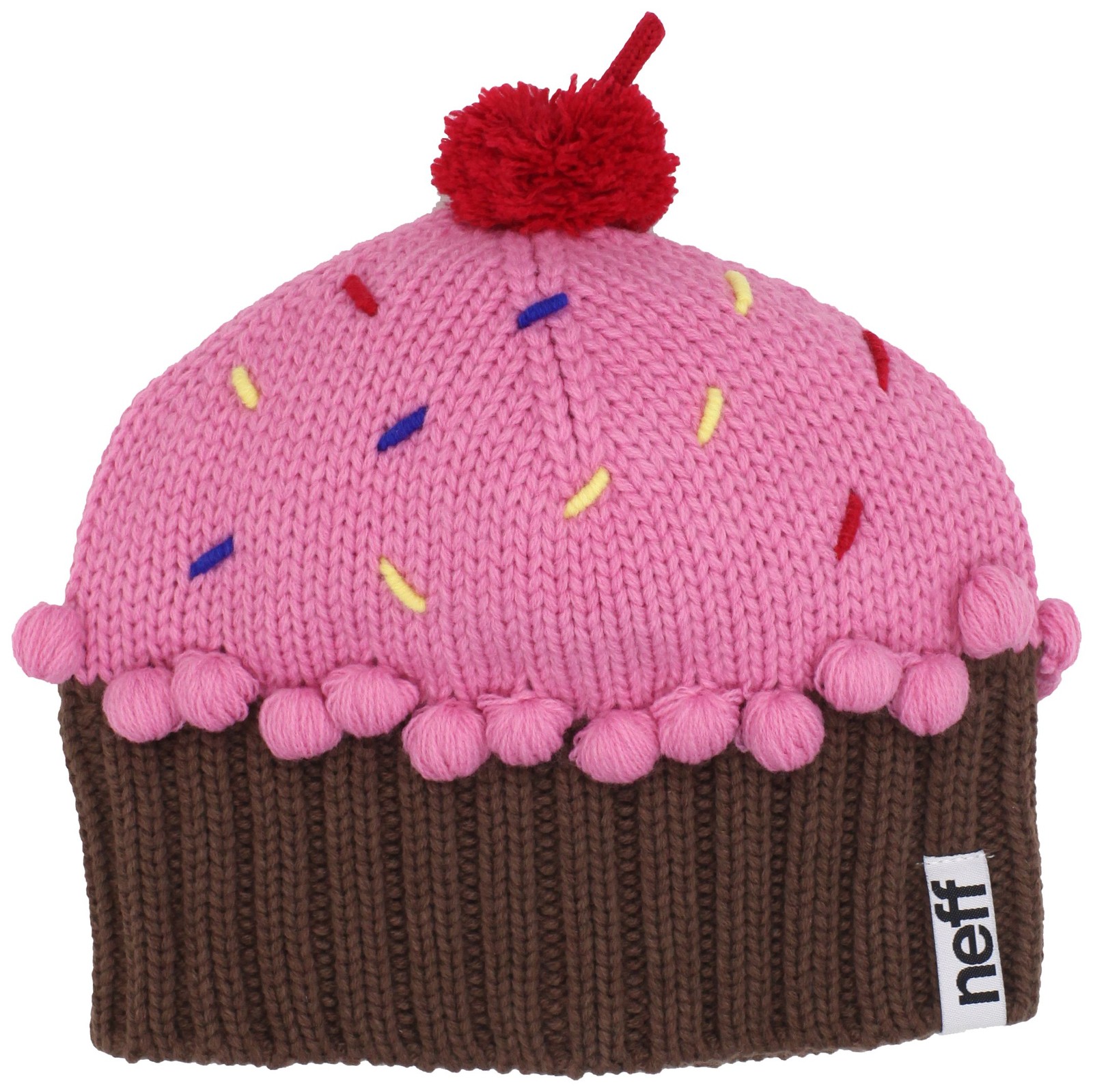 Neff Women's Cupcake Beanie Hat - Strawberry, One Size Size, Strawberry