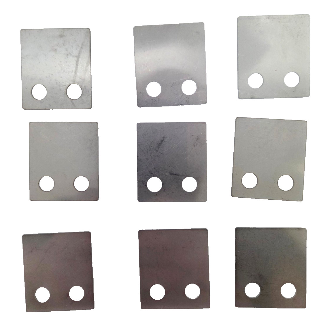 Qty 9 New Multivac Die Shims 11550976001, 32mm x 36.5mm x 0.5mm, Steel