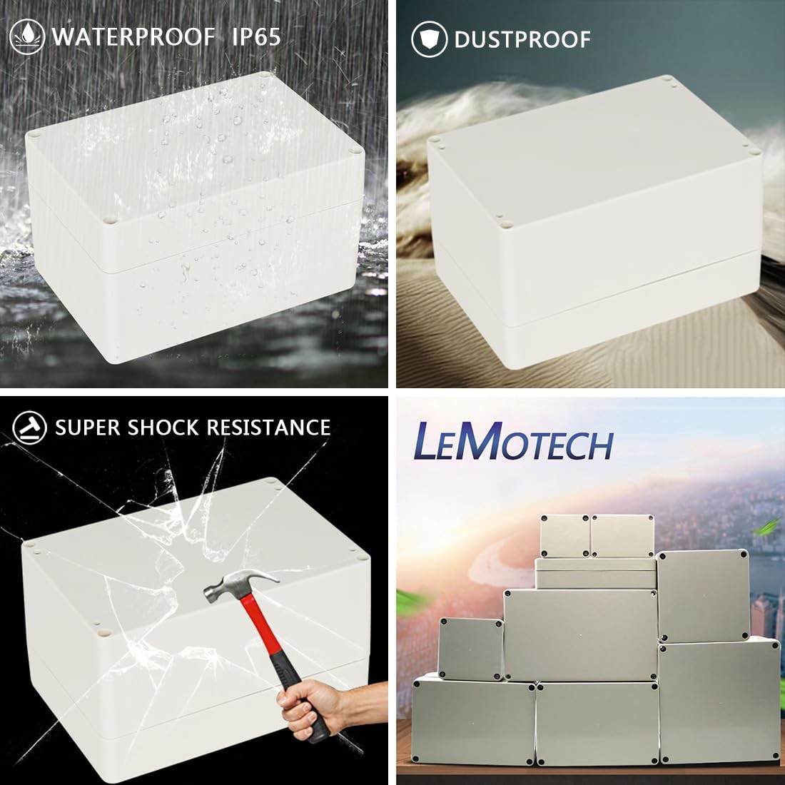 Waterproof Dustproof IP65 ABS Plastic Junction Box Universal Electric Project...