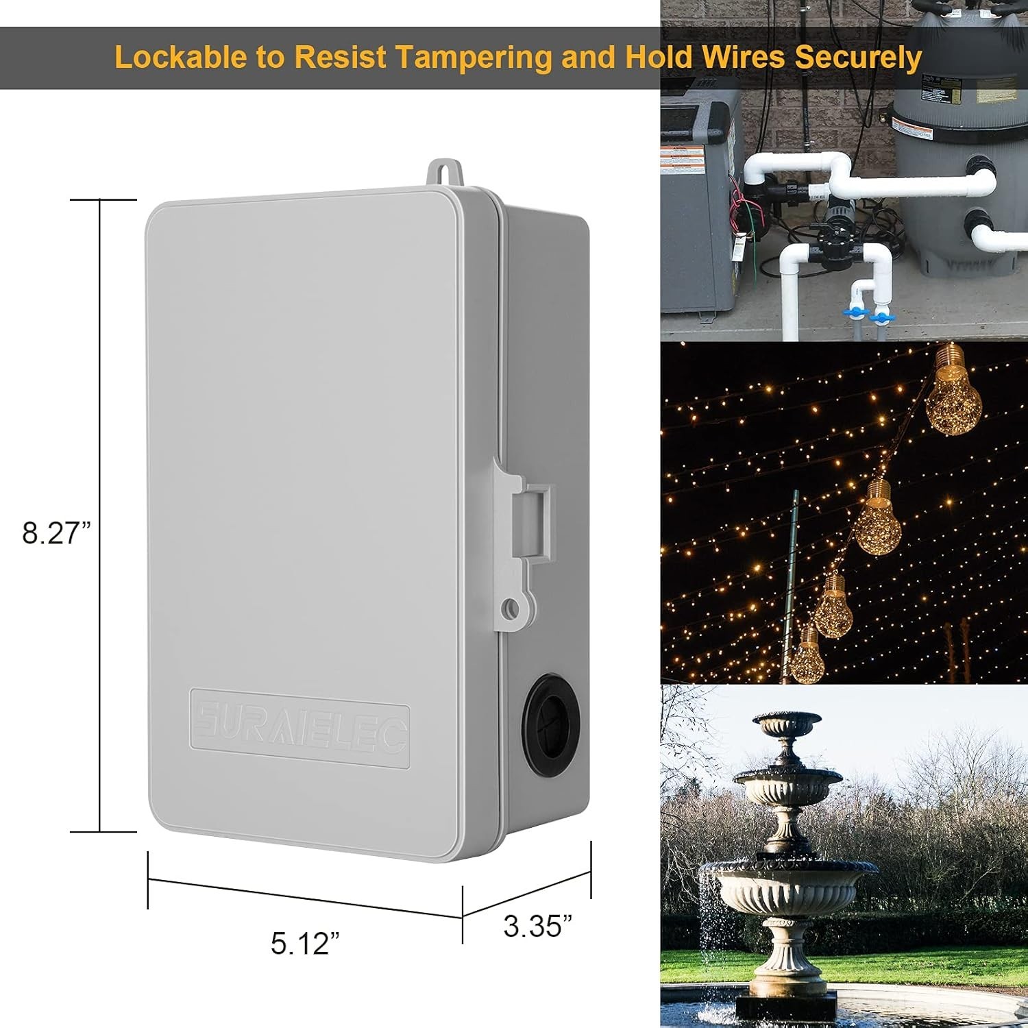 Powerful 40A WiFi Pool Controller Timer - Smart App Control, Weatherproof Box