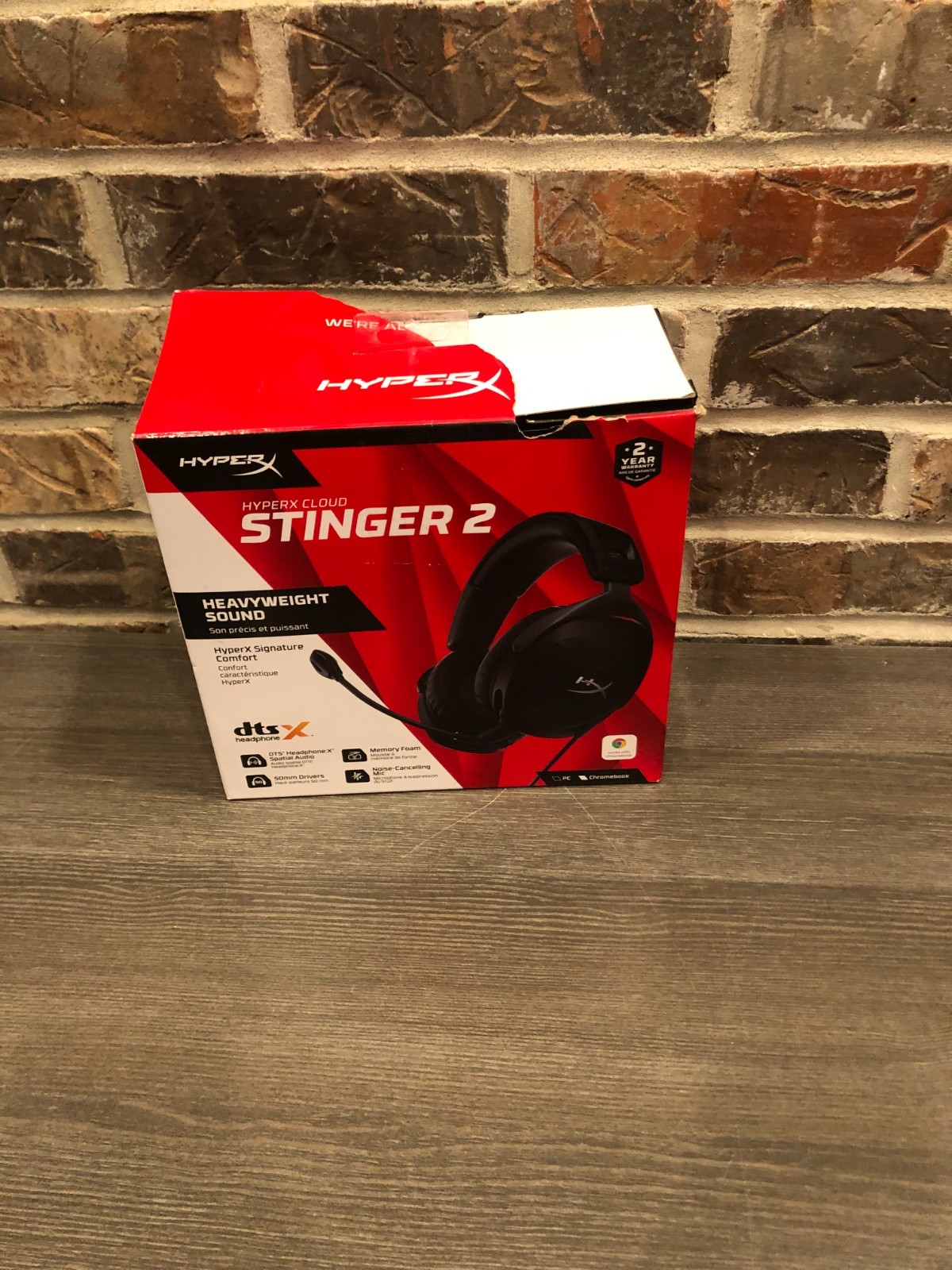 HyperX Cloud Stinger 2 – Lightweight Gaming Headset with Mic, DTS Audio, Black
