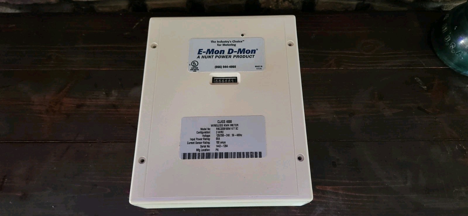 E-Mon D-Mon Class 4000 Wireless KWH Meter (Model No. RBC3208100W KIT SC)