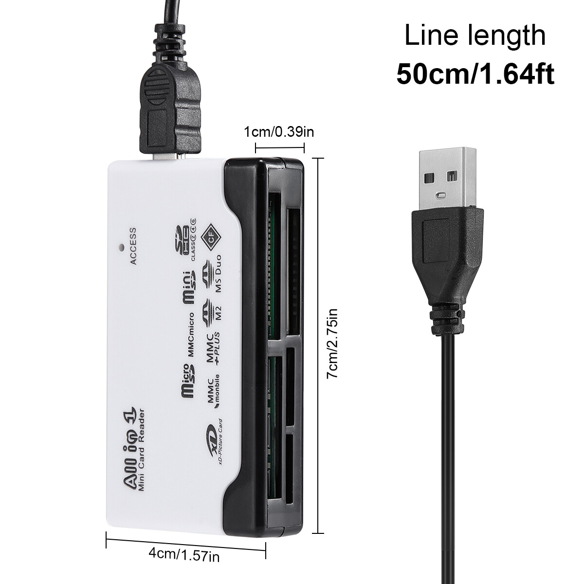6IN1 Card Reader USB 3.0 Micro SD TF CF Smart Memory Adapter for Windows Mac OS