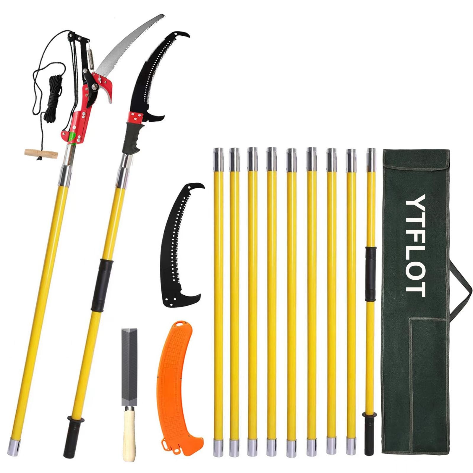 2-32 Feet Pole Saws For Tree Trimming Manual Pole Saw Tree Trimmers Tree Prun...
