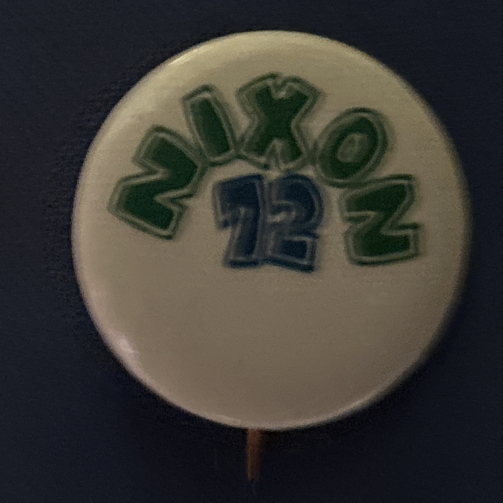 Nixon 72  7/8” pinback button pin