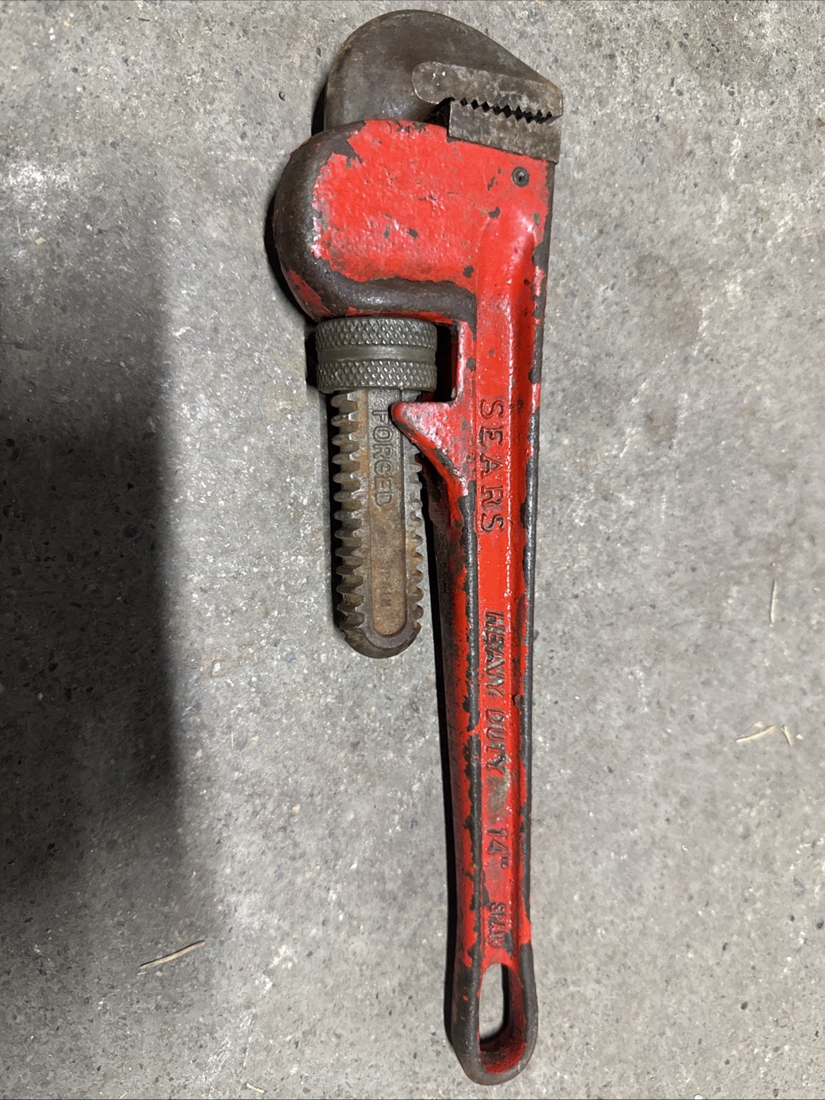 Vintage Sears Heavy Duty 14" pipe wrench 30852