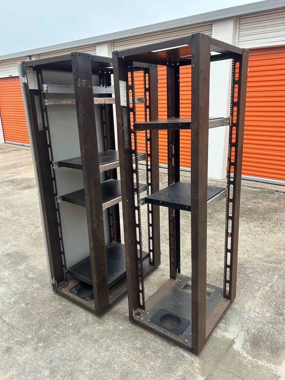 Set of 2 Liebert Server Rack Cabinets 78” . No Doors. Freight shipment by Buyer