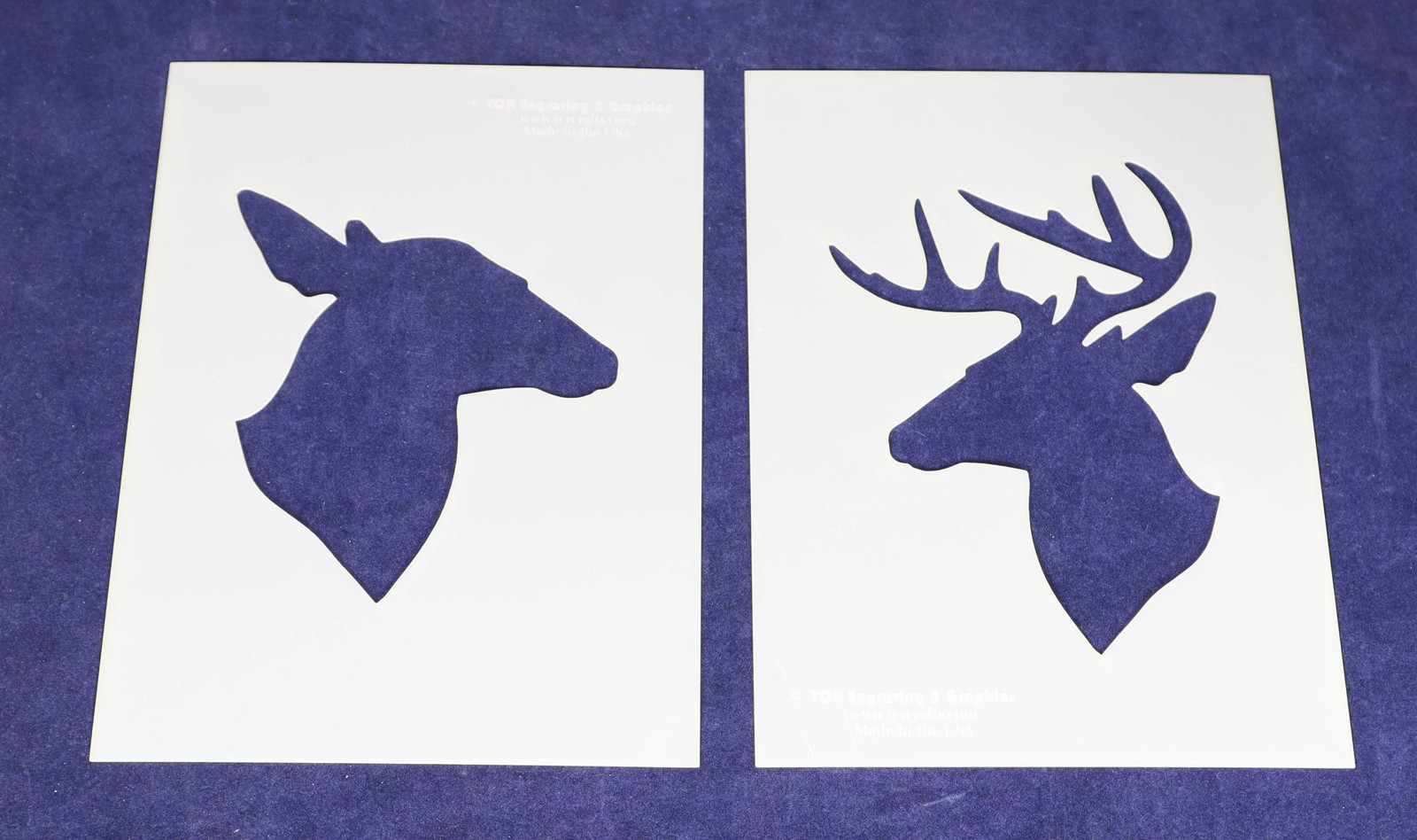 Buck-Doe 2 Piece Stencil Set 14 Mil 5 X 7 Inches