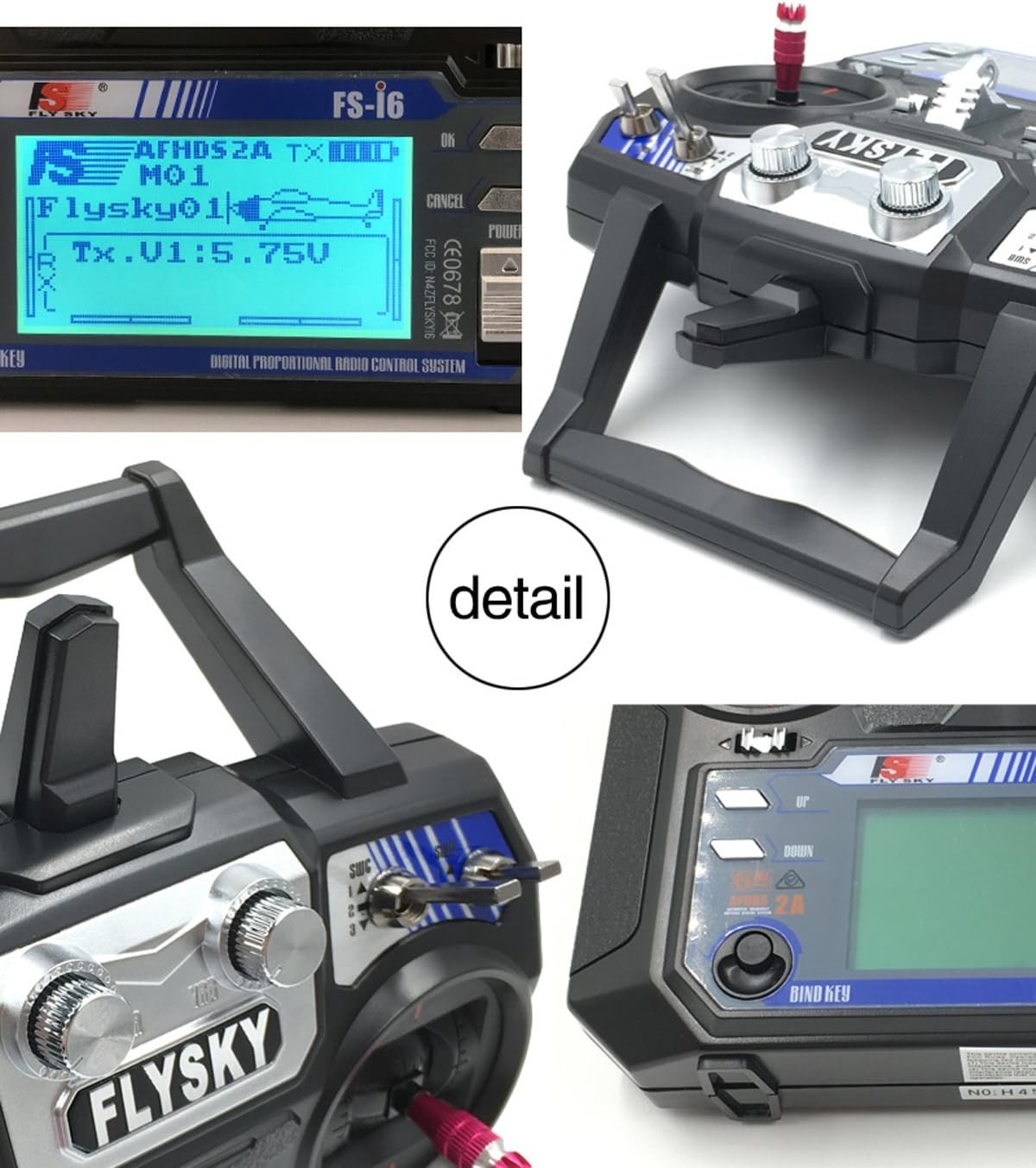 6CH 2.4GHz RC Transmitter & Receiver for Drone Plane Helicopter