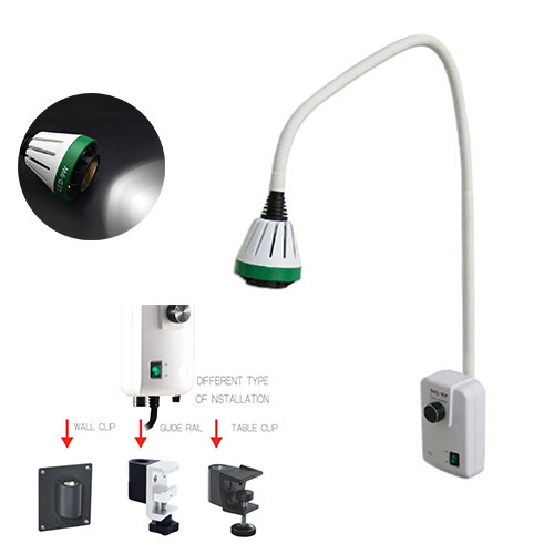 Wall Mounted/Guide Rail 9W LED Dental Examination Cold Light Lamp KD-2009W-1 US