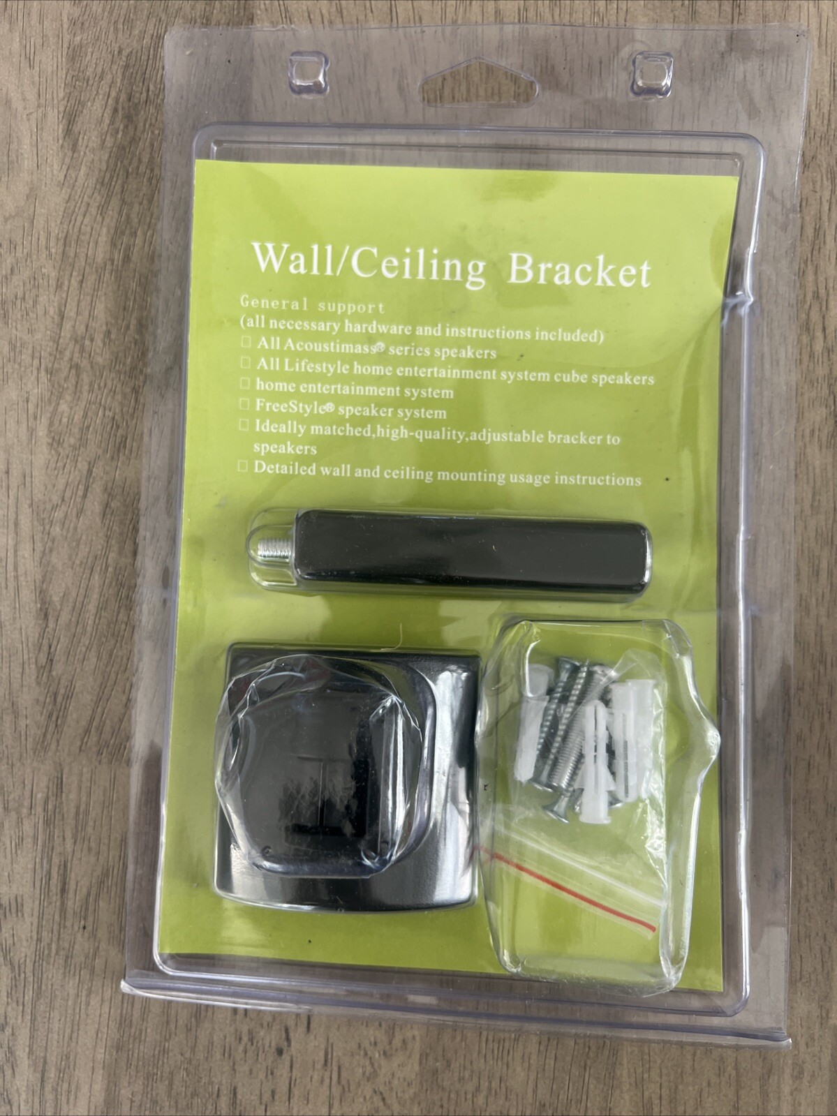 2 Pack Wall Or Ceiling Speaker Mounting Bracket Black