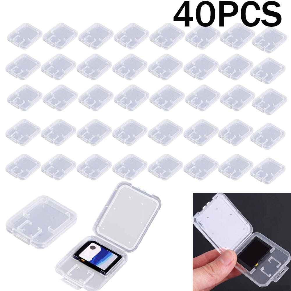 40PCS Case Holder for Micro SD SDHC Memory Card Box Storage Hard Plastic N865