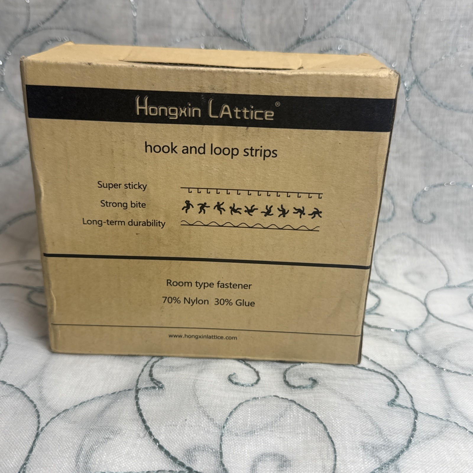 Hongxin Lattice Hook and Loop Strips Self Adhesive Fastener Tape 70% Nylon