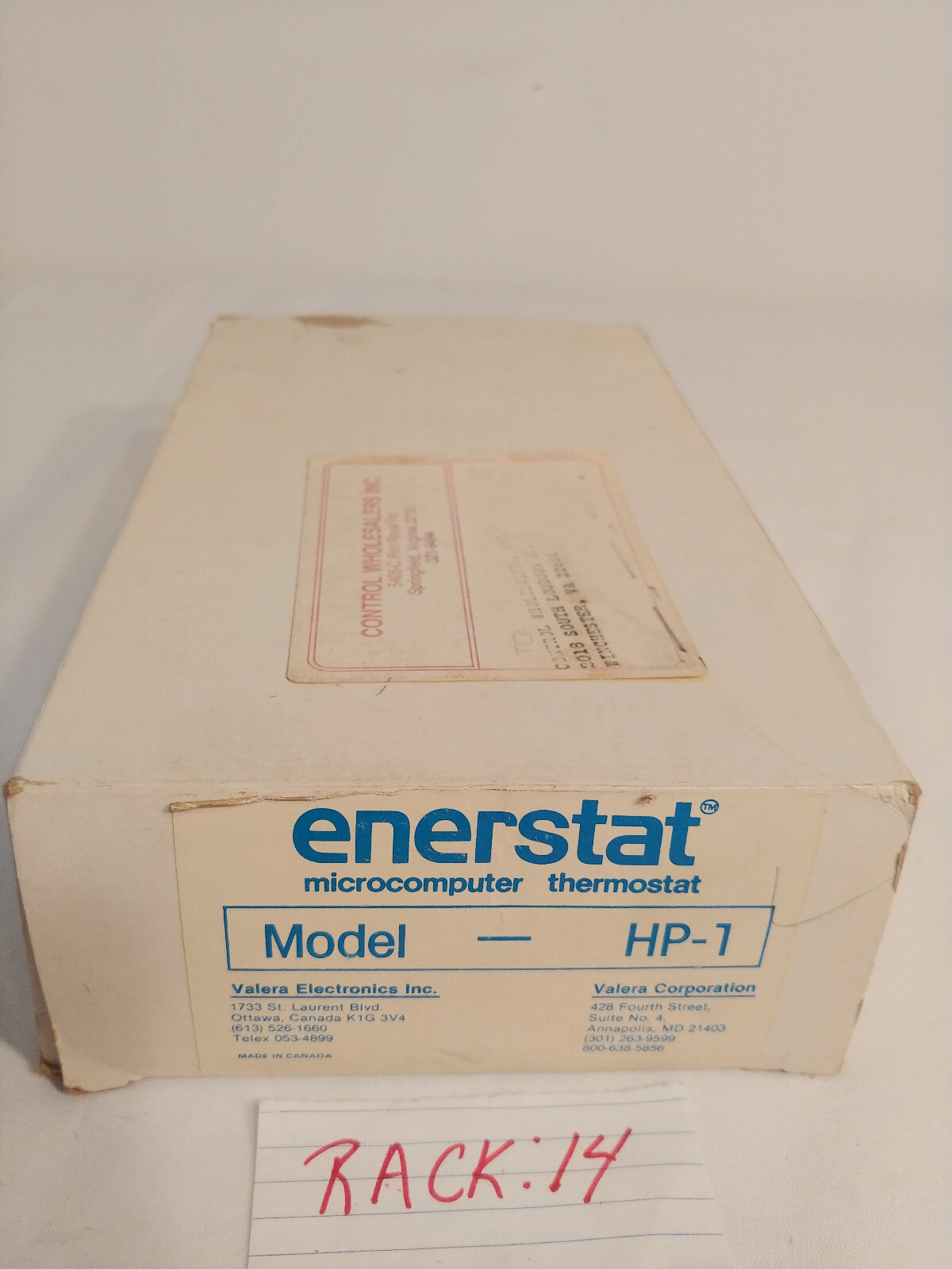 Valera Enerstat Programmable Thermostat HP-1N New OLD Stock - VINTAGE & UNUSED
