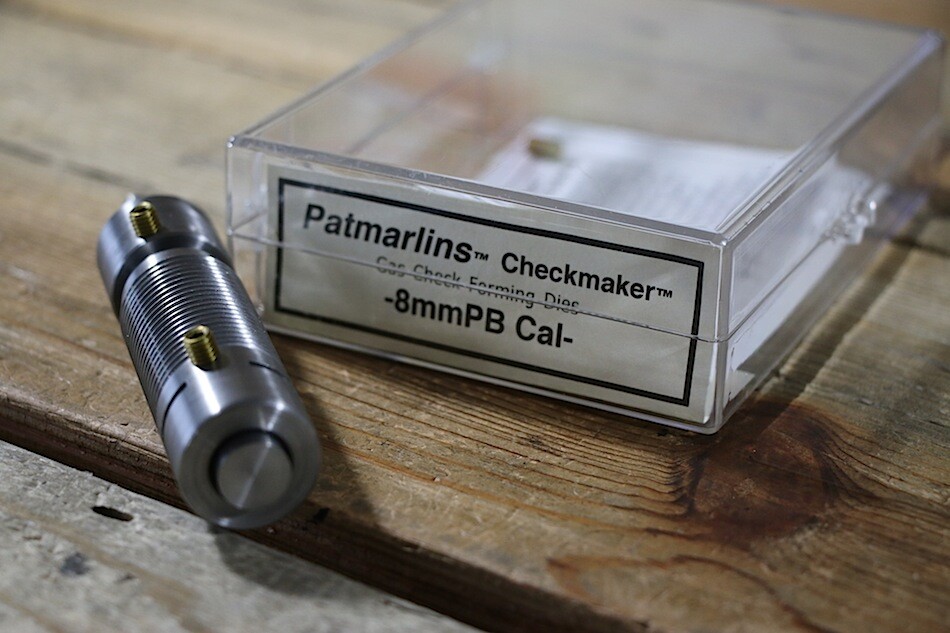 8mm cal Patmarlins Checkmaker Gas Check Forming Tool and Die Set