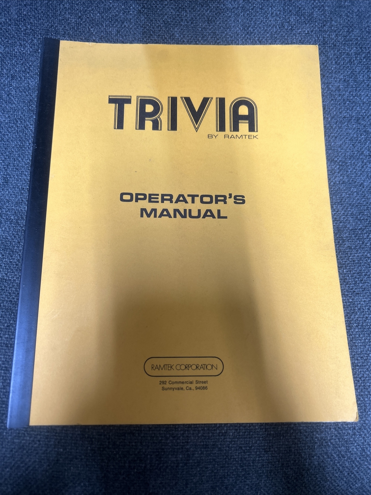 Ramtek TRIVIA Arcade Video Game Manual - good used original