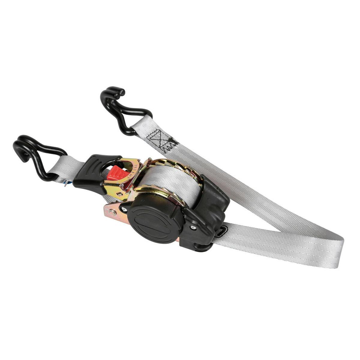 Self-retracting ratchet lamp tensioner tape double hook 2.5x300cm