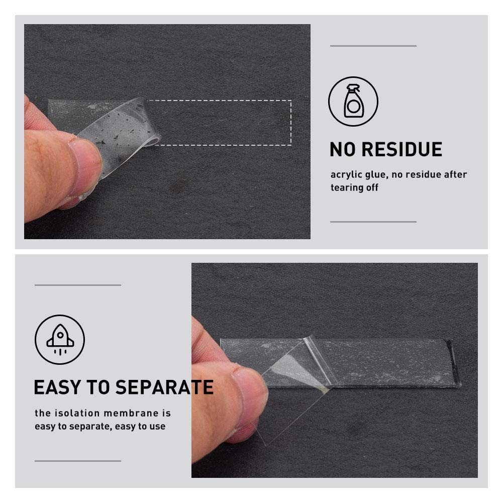 Double Sided Mounting Tape, 1/2inch 10ft Clear, Removable, No Residue, Strong...